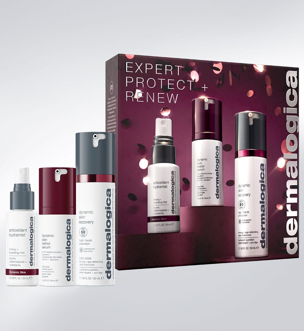 dermalogica expert protect + renew (2 full sizes + 1 travel size)